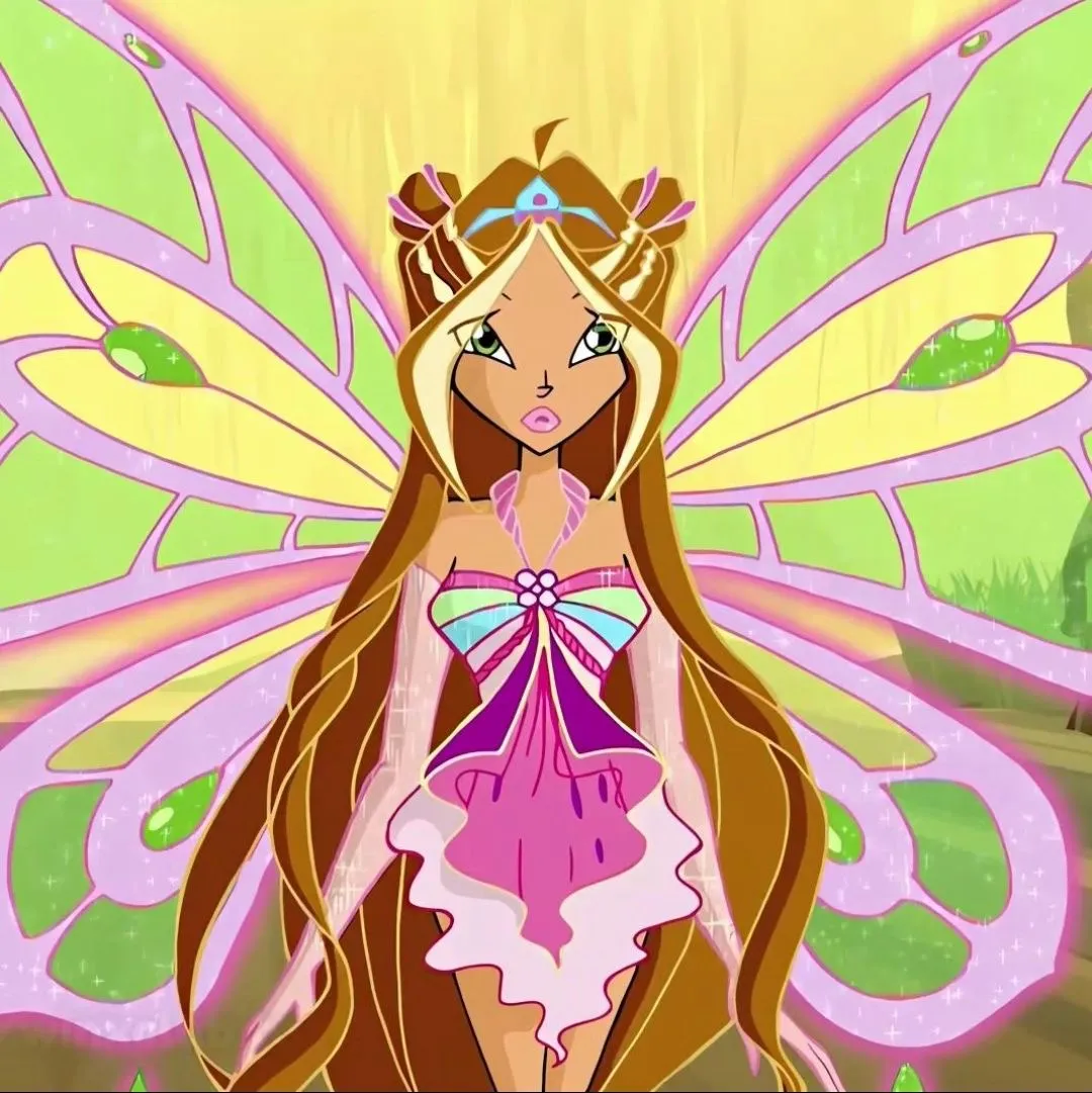 Client's inspiration image of a pink and green fairy costume